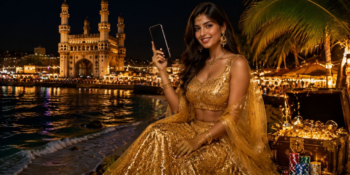 User placing a bet via mobile app in Hyderabad